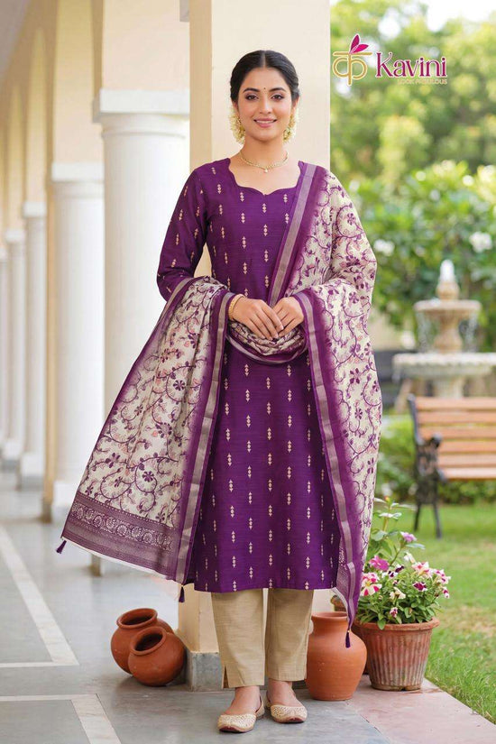 Kavini Pushpa Vol 1 South Cotton Kurta Pant Dupatta Set