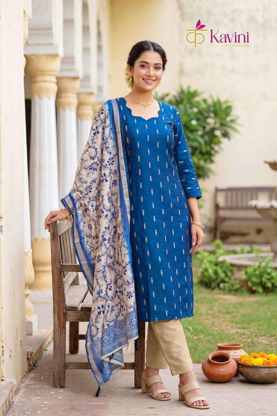 Kavini Pushpa Vol 1 South Cotton Kurta Pant Dupatta Set