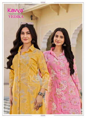 Kavya Suits Devika Vol 4 Stitched Kurti Pant Set