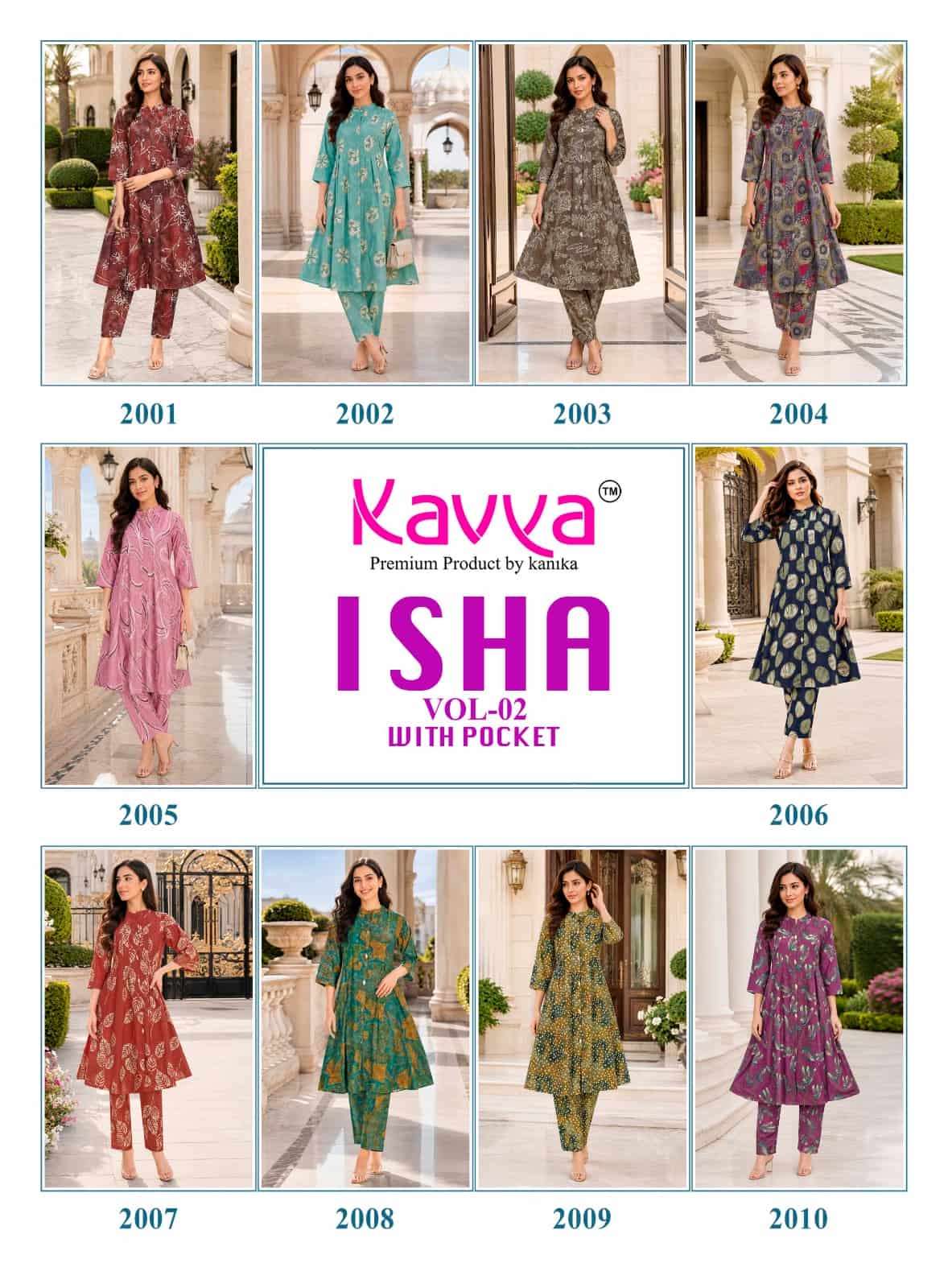Kavya Isha Vol 2 Premium Vatican Printed Co-ord Set - Amrah Wholesale