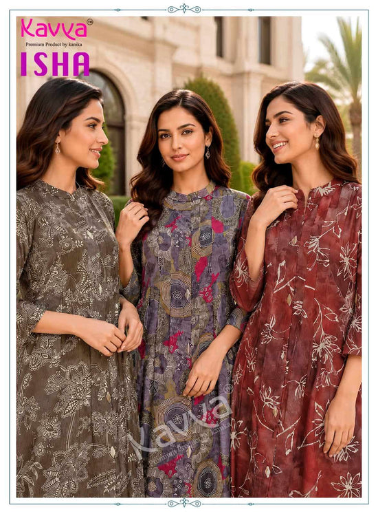 Kavya Isha Vol 2 Premium Vatican Printed Co-ord Set - Amrah Wholesale