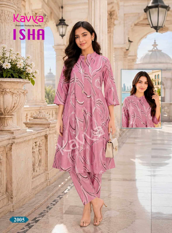 Kavya Isha Vol 2 Premium Vatican Printed Co-ord Set - Amrah Wholesale