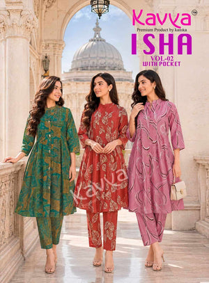 Kavya Isha Vol 2 Premium Vatican Printed Co-ord Set - Amrah Wholesale