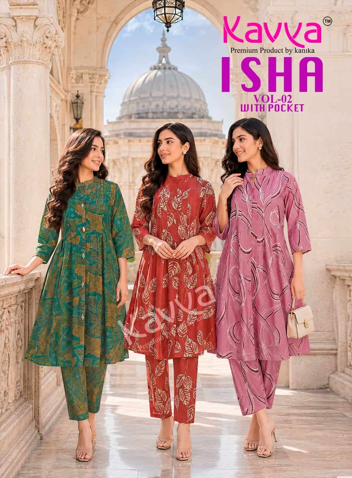 Kavya Isha Vol 2 Premium Vatican Printed Co-ord Set - Amrah Wholesale