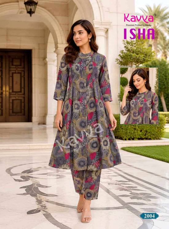 Kavya Isha Vol 2 Premium Vatican Printed Co-ord Set - Amrah Wholesale