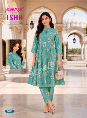 Kavya Isha Vol 2 Premium Vatican Printed Co-ord Set - Amrah Wholesale