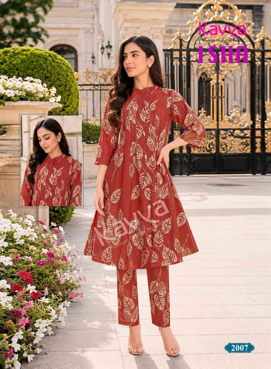 Kavya Isha Vol 2 Premium Vatican Printed Co-ord Set - Amrah Wholesale