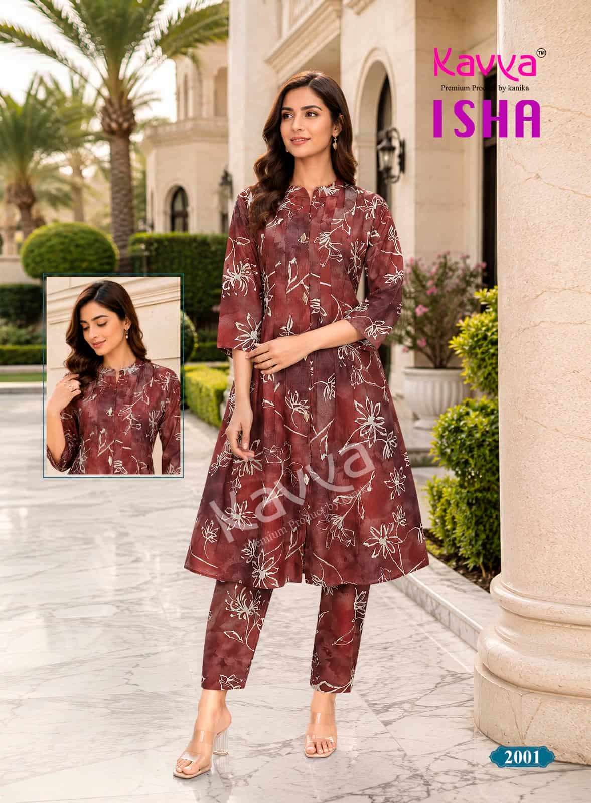 Kavya Isha Vol 2 Premium Vatican Printed Co-ord Set - Amrah Wholesale