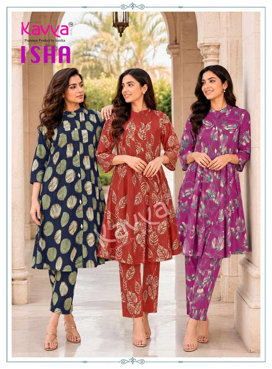 Kavya Isha Vol 2 Premium Vatican Printed Co-ord Set - Amrah Wholesale