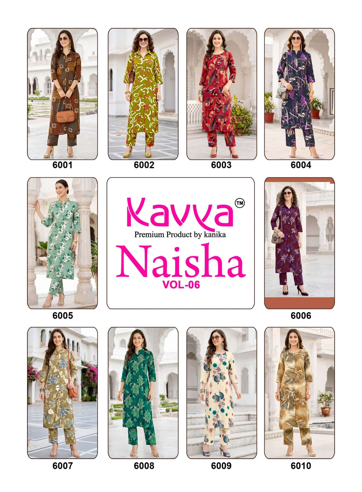 Kavya Naisha Vol 6 Premium Rayon Co-ord Sets Collection