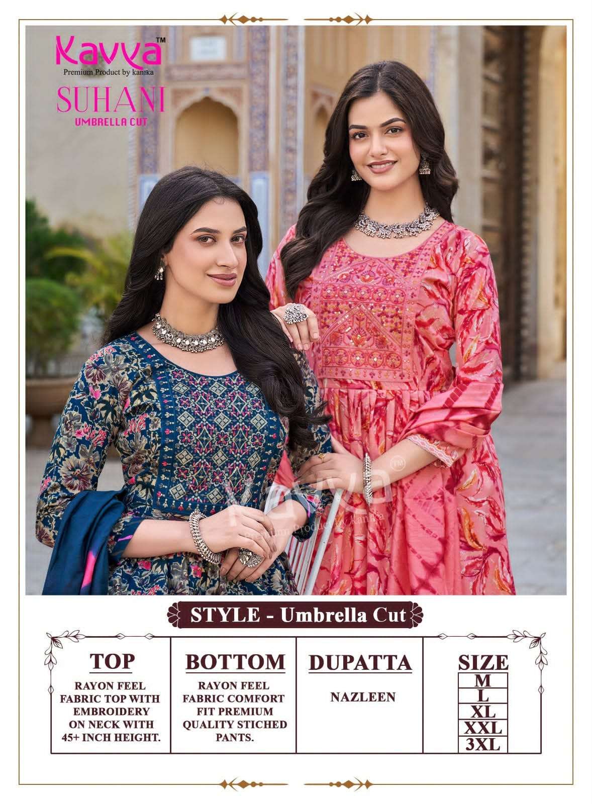 Kavya Suhani Vol 11 Viscose Feel Kurti Pant Dupatta Set - Amrah Wholesale