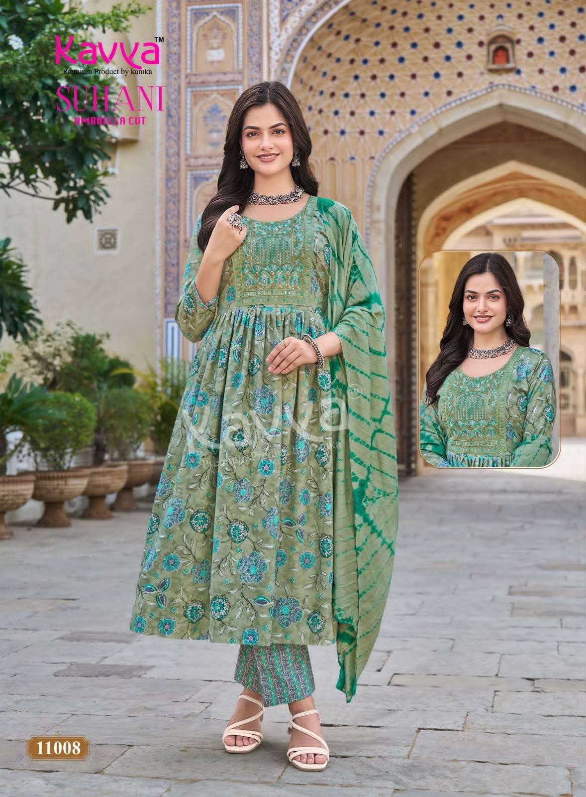 Kavya Suhani Vol 11 Viscose Feel Kurti Pant Dupatta Set - Amrah Wholesale