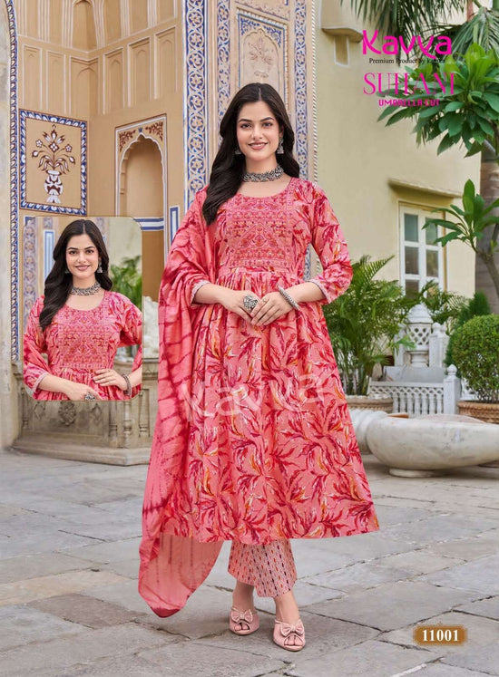 Kavya Suhani Vol 11 Viscose Feel Kurti Pant Dupatta Set - Amrah Wholesale