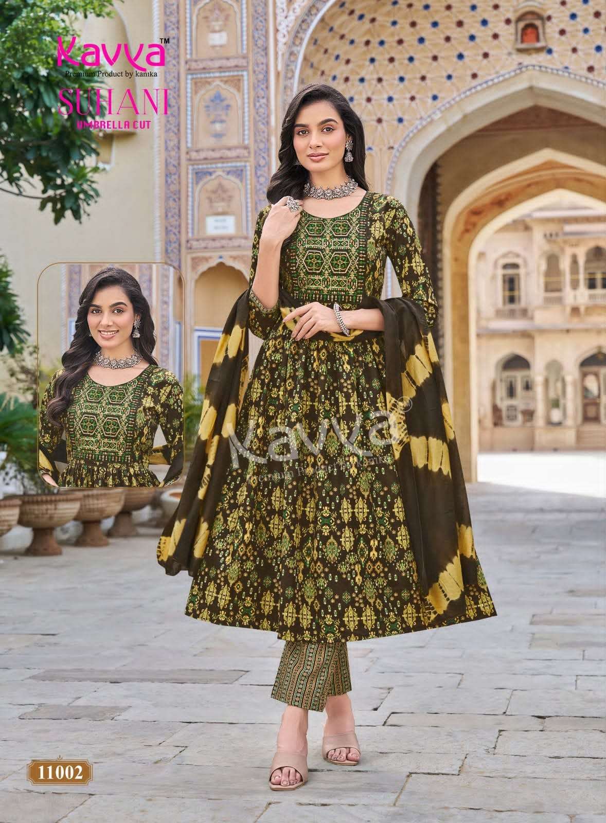 Kavya Suhani Vol 11 Viscose Feel Kurti Pant Dupatta Set - Amrah Wholesale