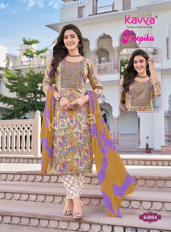 Kavya Suits Deepika Vol 64 Embroidered Stitched Salwar Suit Set - Amrah Wholesale