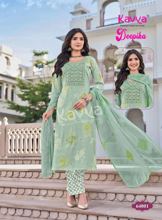 Kavya Suits Deepika Vol 64 Embroidered Stitched Salwar Suit Set - Amrah Wholesale