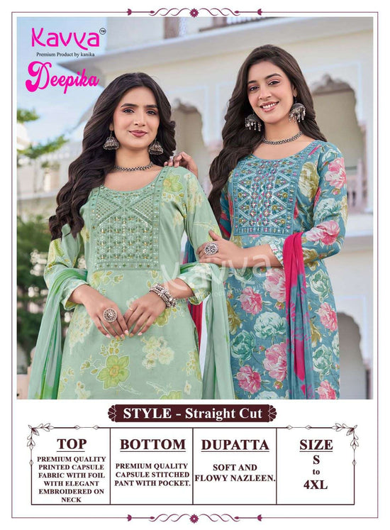 Kavya Suits Deepika Vol 64 Embroidered Stitched Salwar Suit Set - Amrah Wholesale