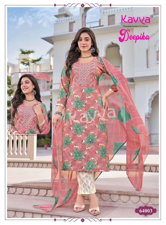 Kavya Suits Deepika Vol 64 Embroidered Stitched Salwar Suit Set - Amrah Wholesale