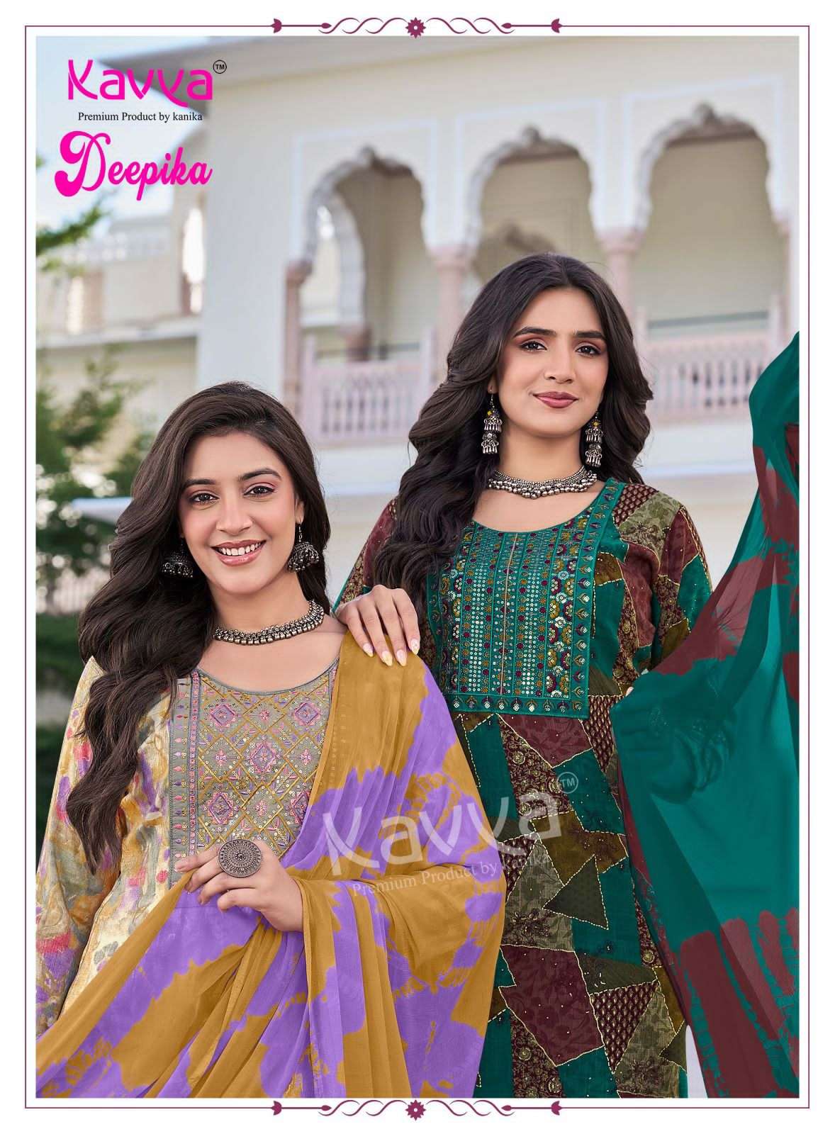 Kavya Suits Deepika Vol 64 Embroidered Stitched Salwar Suit Set - Amrah Wholesale