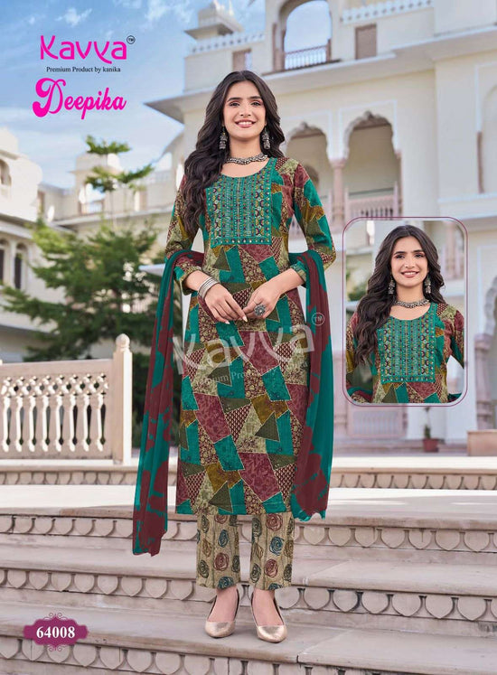 Kavya Suits Deepika Vol 64 Embroidered Stitched Salwar Suit Set - Amrah Wholesale