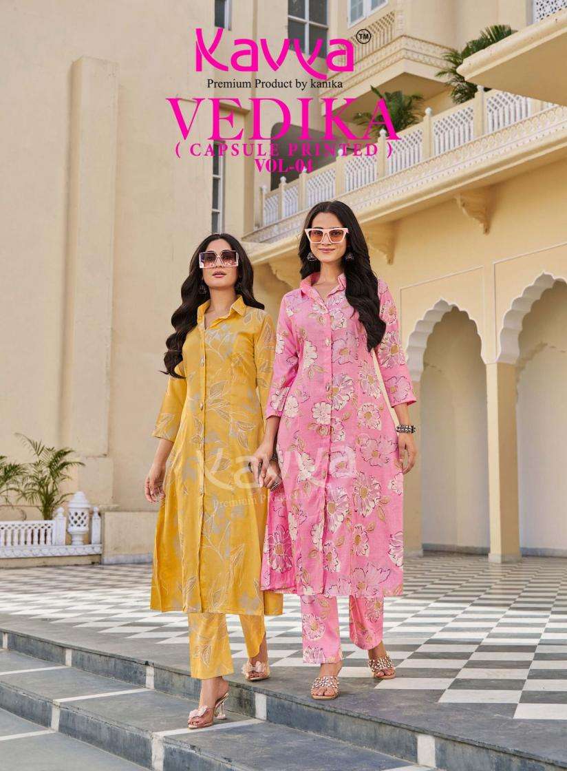 Kavya Suits Devika Vol 4 Stitched Kurti Pant Set - Amrah Wholesale