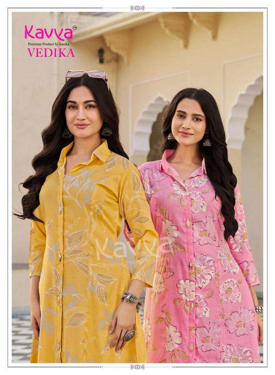Kavya Suits Devika Vol 4 Stitched Kurti Pant Set - Amrah Wholesale