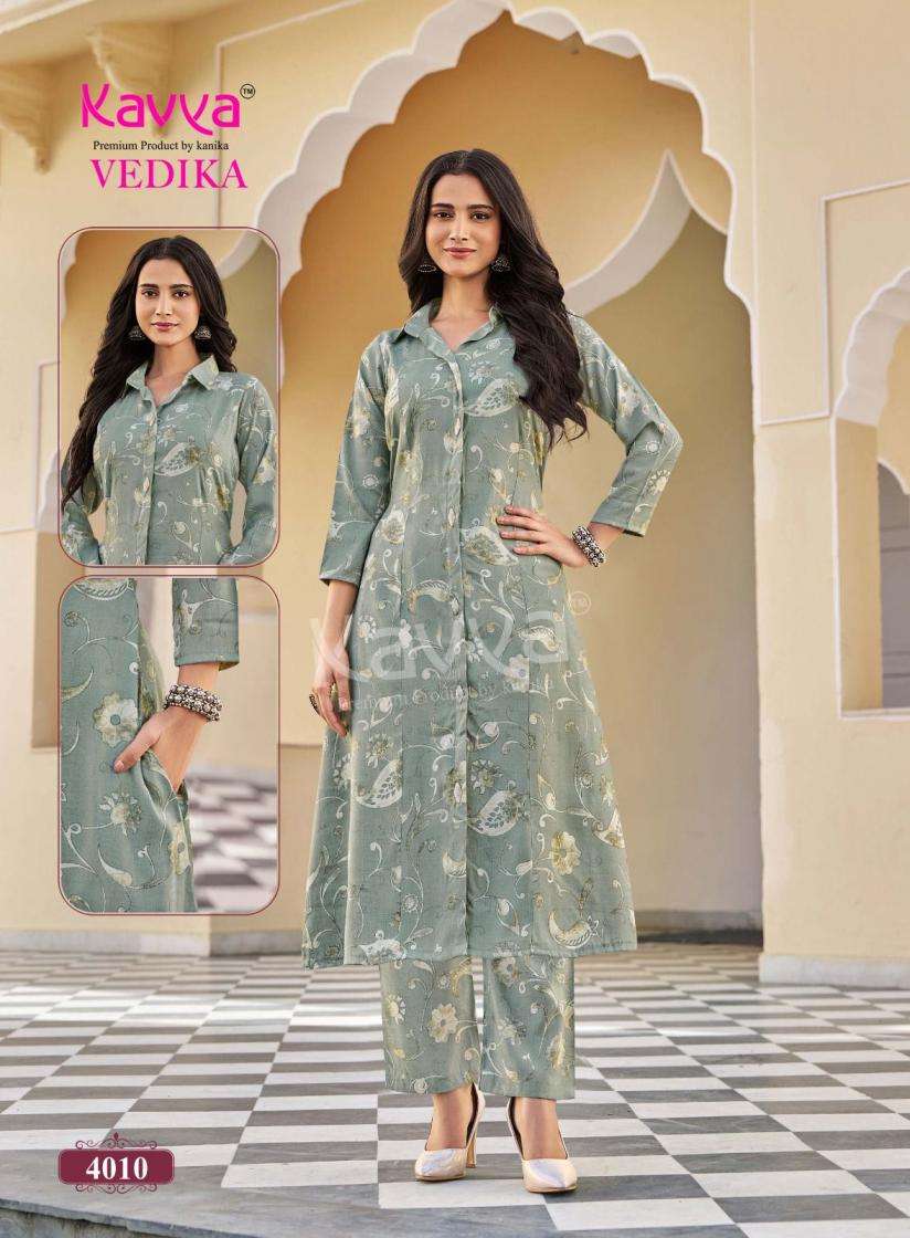 Kavya Suits Devika Vol 4 Stitched Kurti Pant Set - Amrah Wholesale