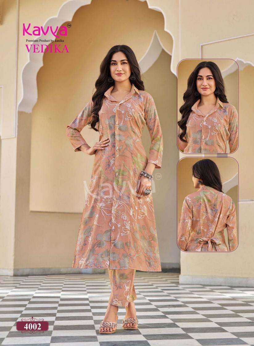 Kavya Suits Devika Vol 4 Stitched Kurti Pant Set - Amrah Wholesale