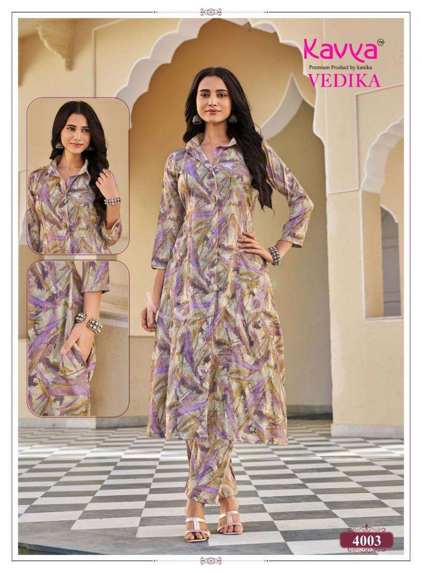 Kavya Suits Devika Vol 4 Stitched Kurti Pant Set - Amrah Wholesale