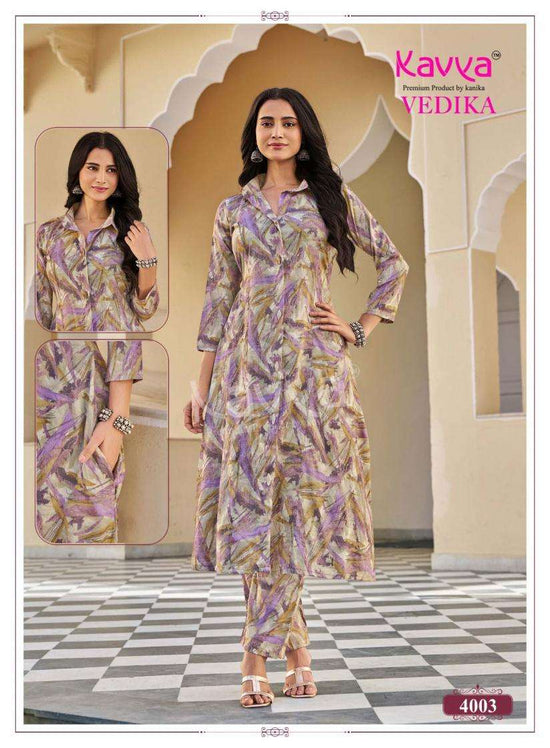 Kavya Suits Devika Vol 4 Stitched Kurti Pant Set - Amrah Wholesale
