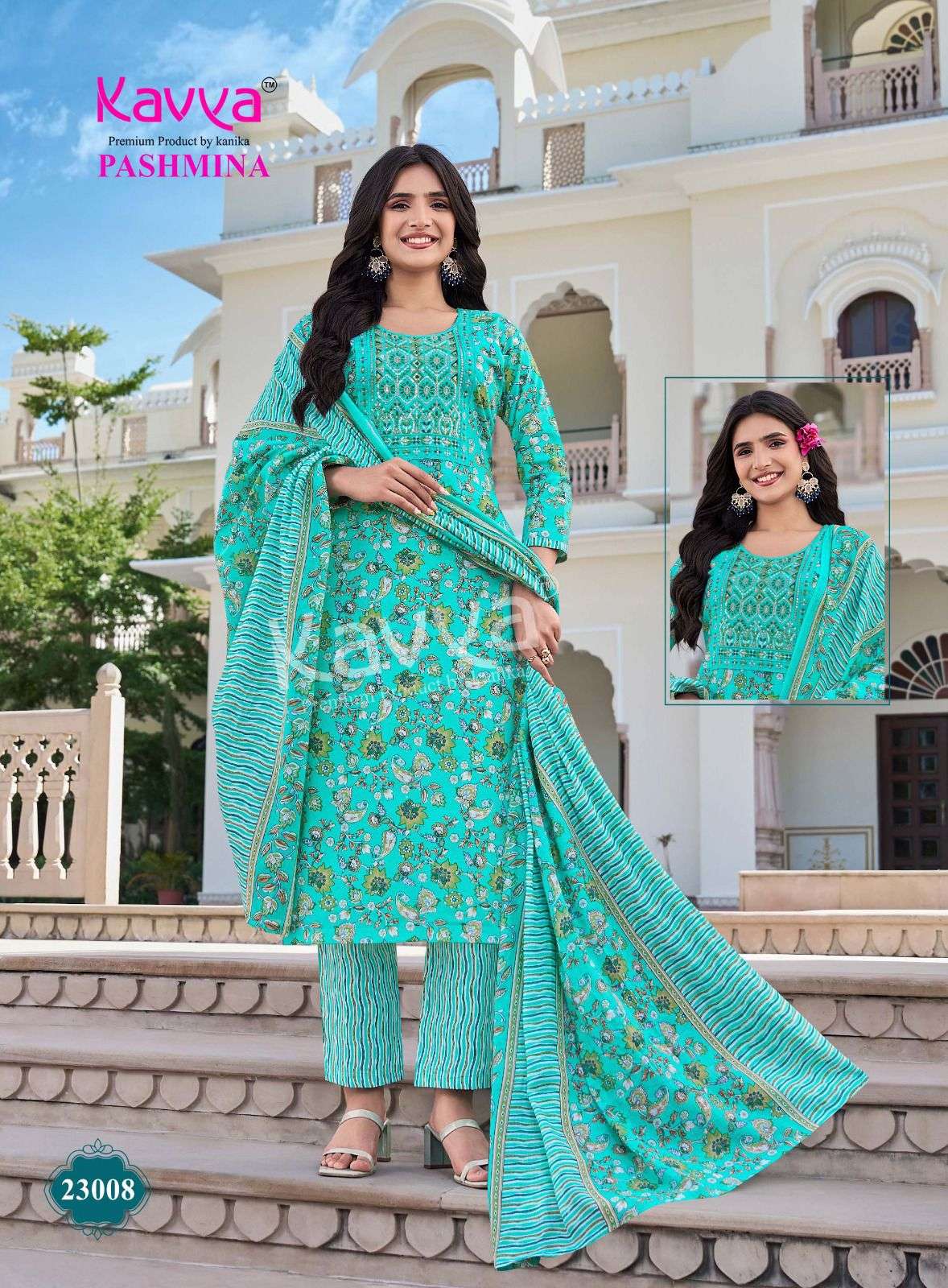 Kavya Suits Pashmina Vol 23 Malaysian Cotton 3 Piece Salwar Suit Set