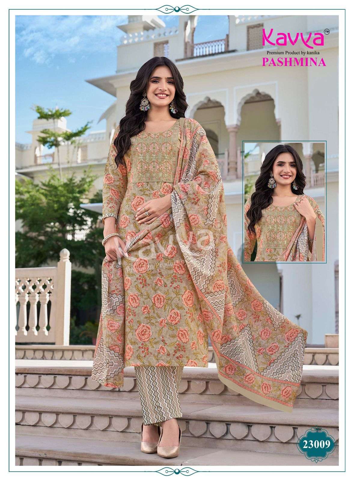 Kavya Suits Pashmina Vol 23 Malaysian Cotton 3 Piece Salwar Suit Set