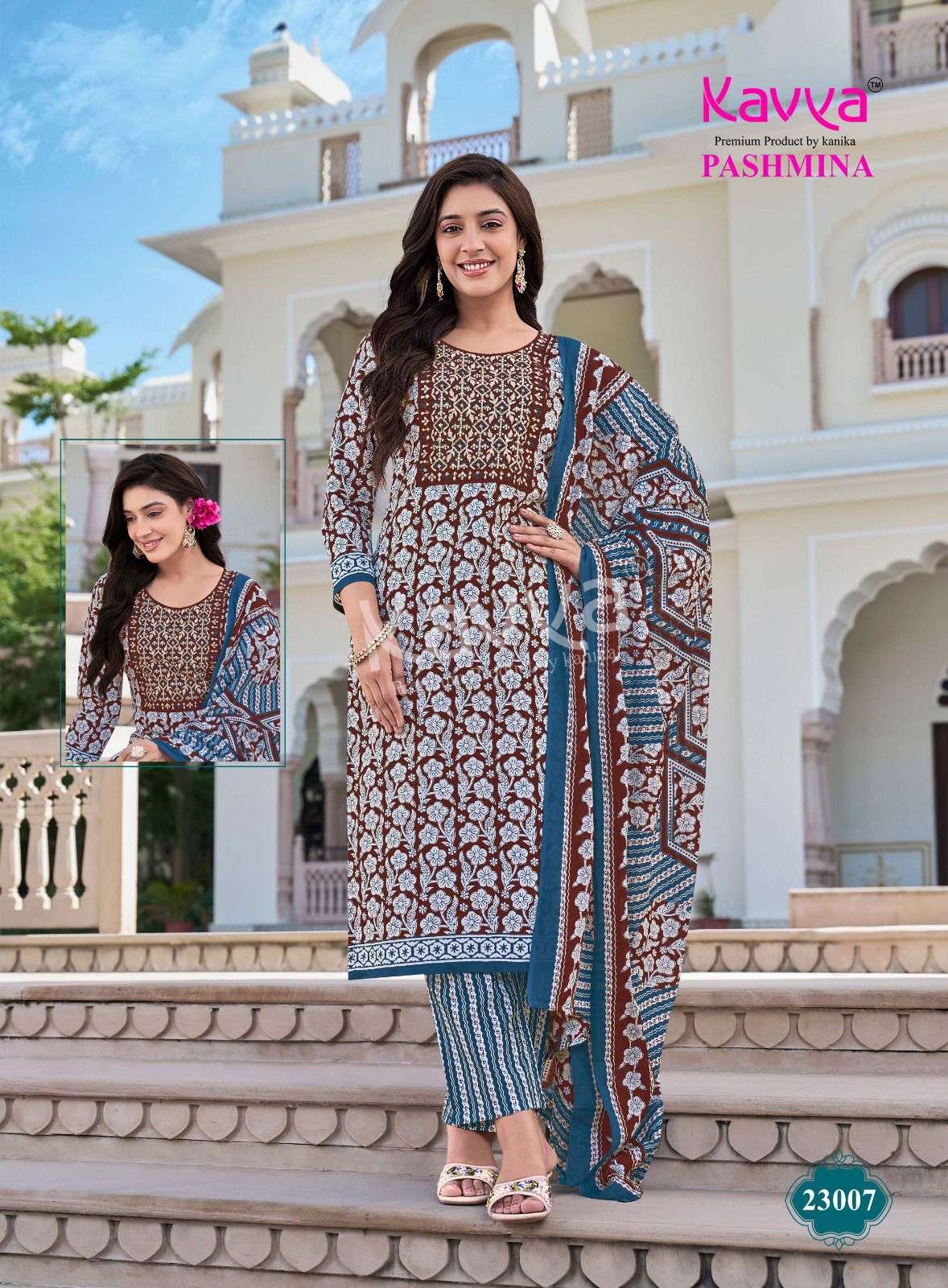 Kavya Suits Pashmina Vol 23 Malaysian Cotton 3 Piece Salwar Suit Set