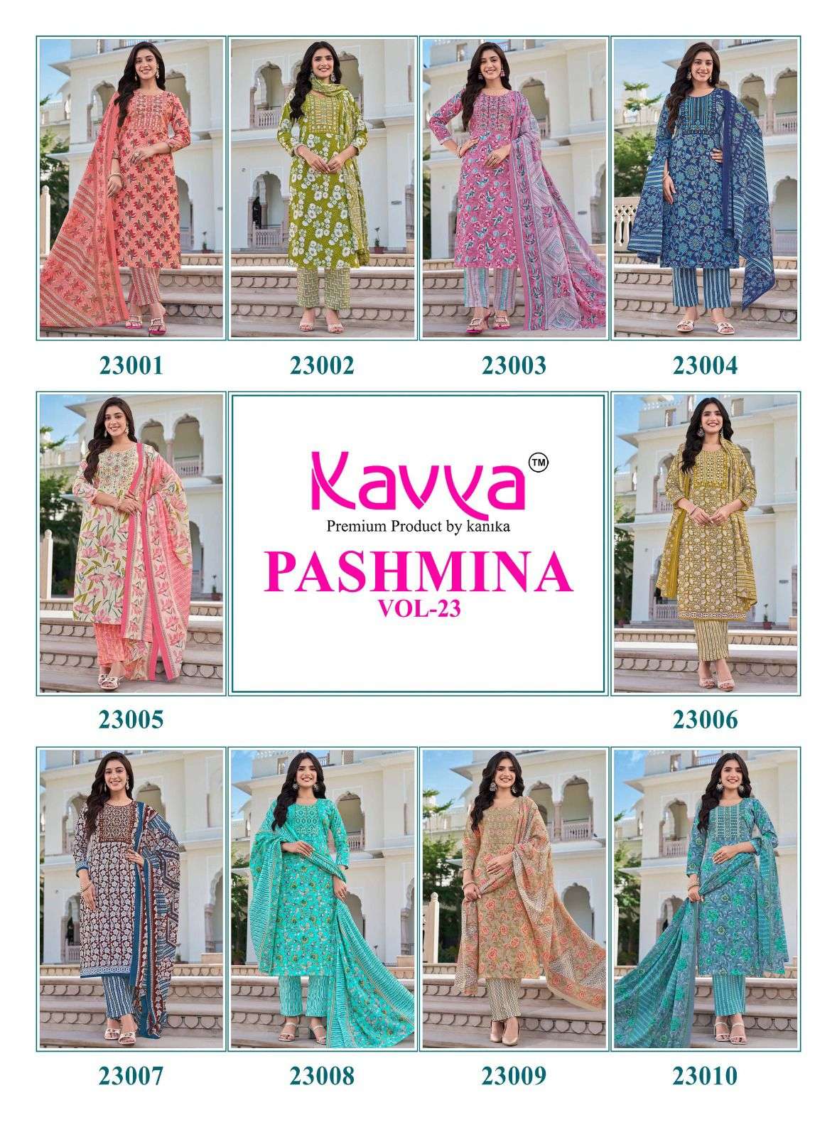 Kavya Suits Pashmina Vol 23 Malaysian Cotton 3 Piece Salwar Suit Set