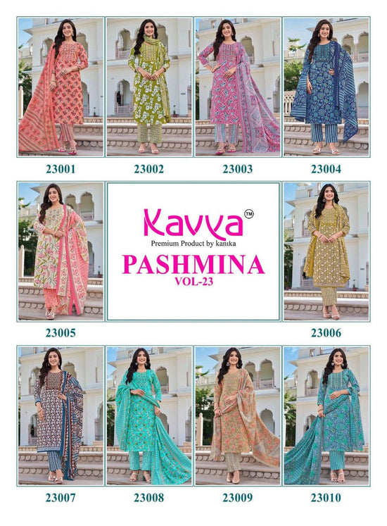 Kavya Suits Pashmina Vol 23 Malaysian Cotton 3 Piece Salwar Suit Set