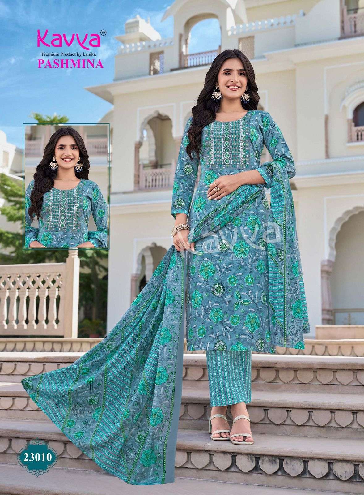Kavya Suits Pashmina Vol 23 Malaysian Cotton 3 Piece Salwar Suit Set