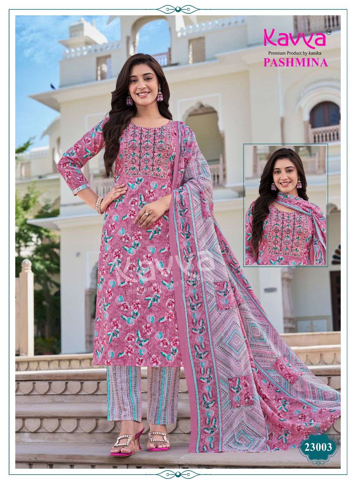Kavya Suits Pashmina Vol 23 Malaysian Cotton 3 Piece Salwar Suit Set