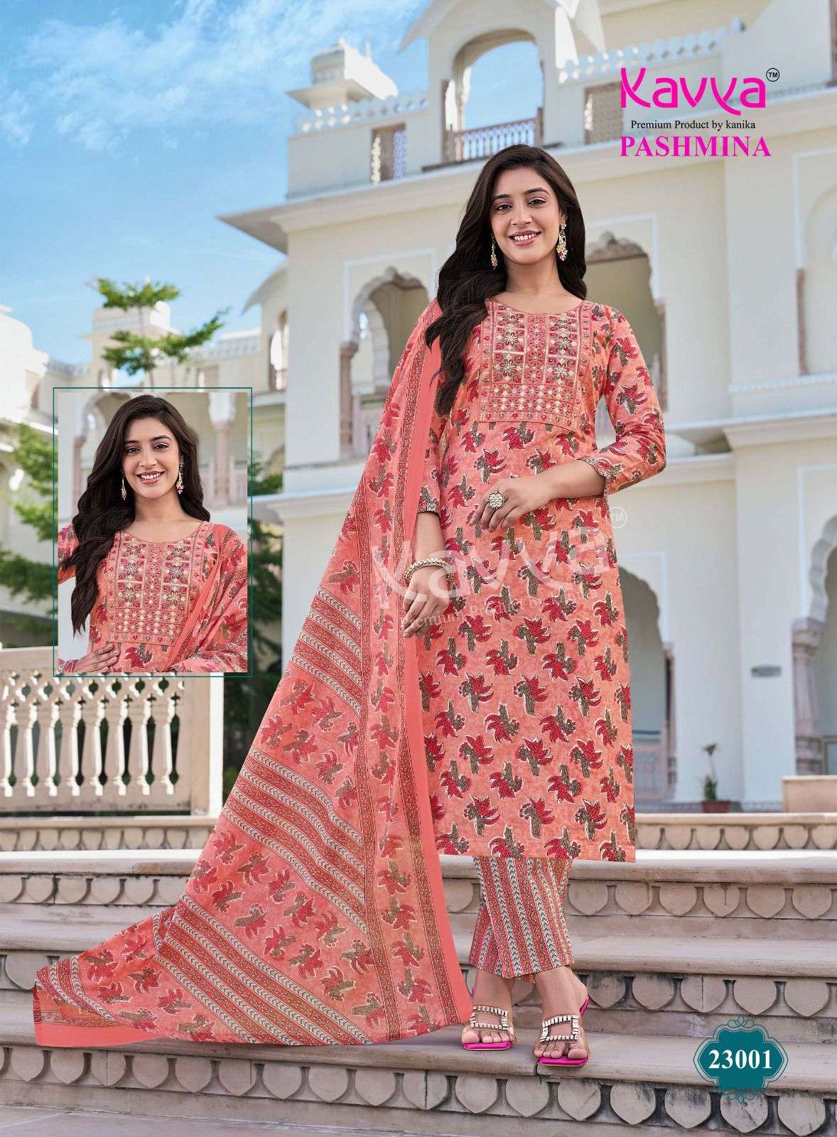 Kavya Suits Pashmina Vol 23 Malaysian Cotton 3 Piece Salwar Suit Set