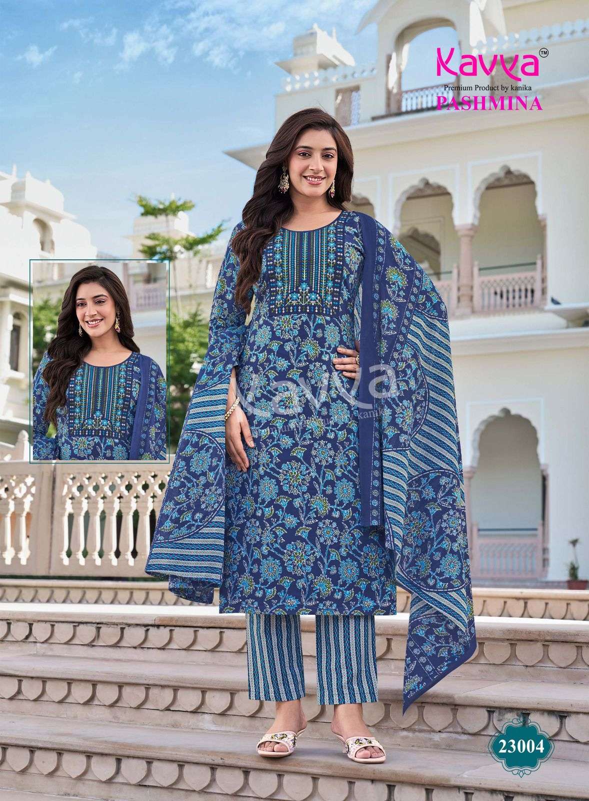 Kavya Suits Pashmina Vol 23 Malaysian Cotton 3 Piece Salwar Suit Set