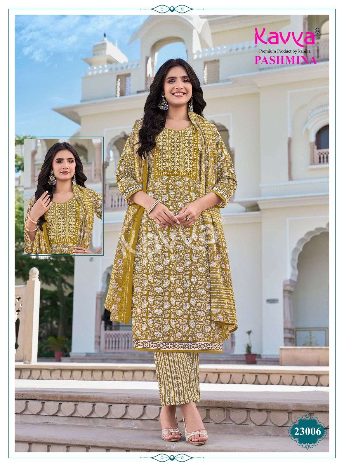 Kavya Suits Pashmina Vol 23 Malaysian Cotton 3 Piece Salwar Suit Set