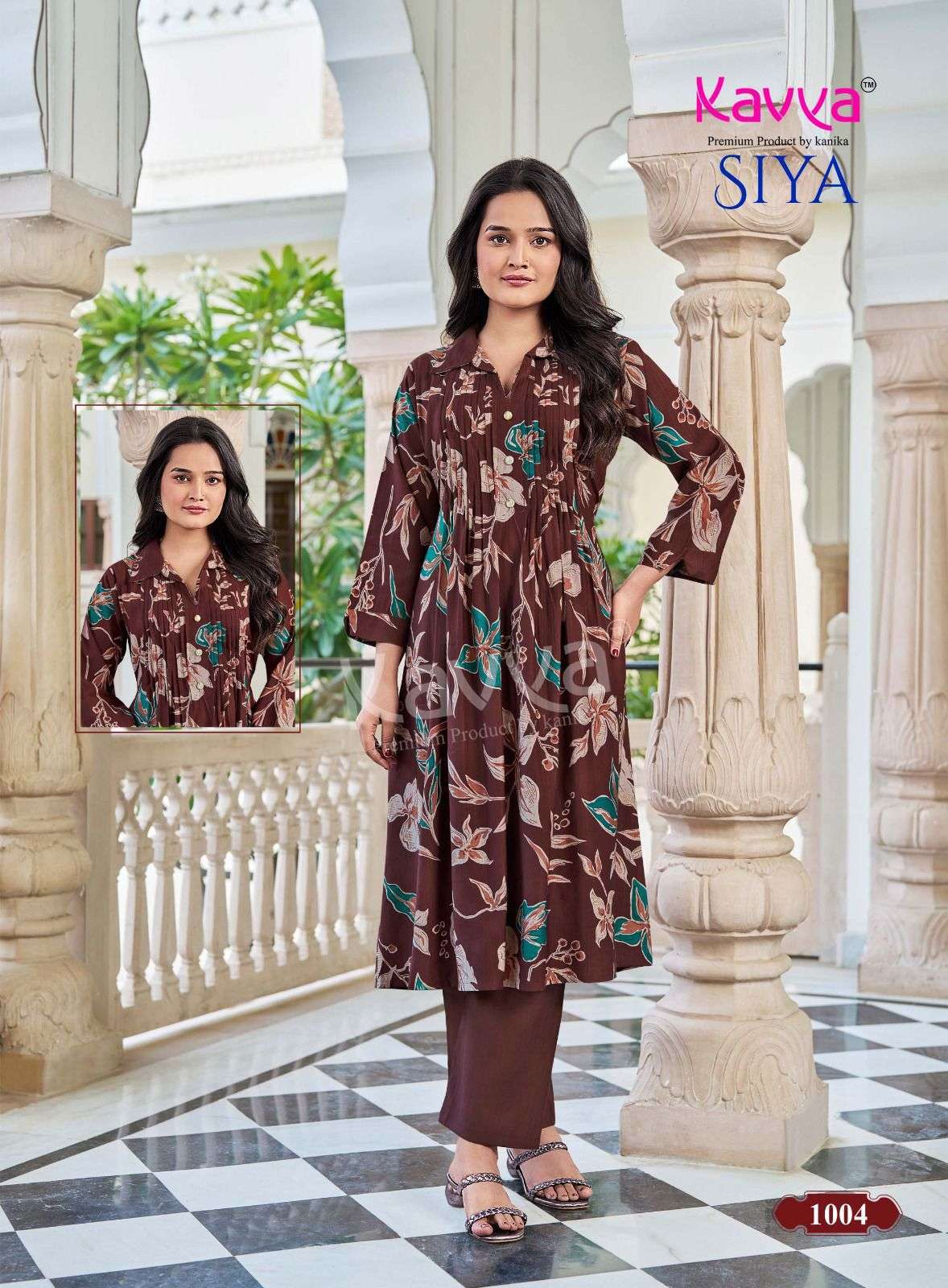 Kavya Suits Siya Vol 1 Vertican Kurti Pant Set - Amrah Wholesale