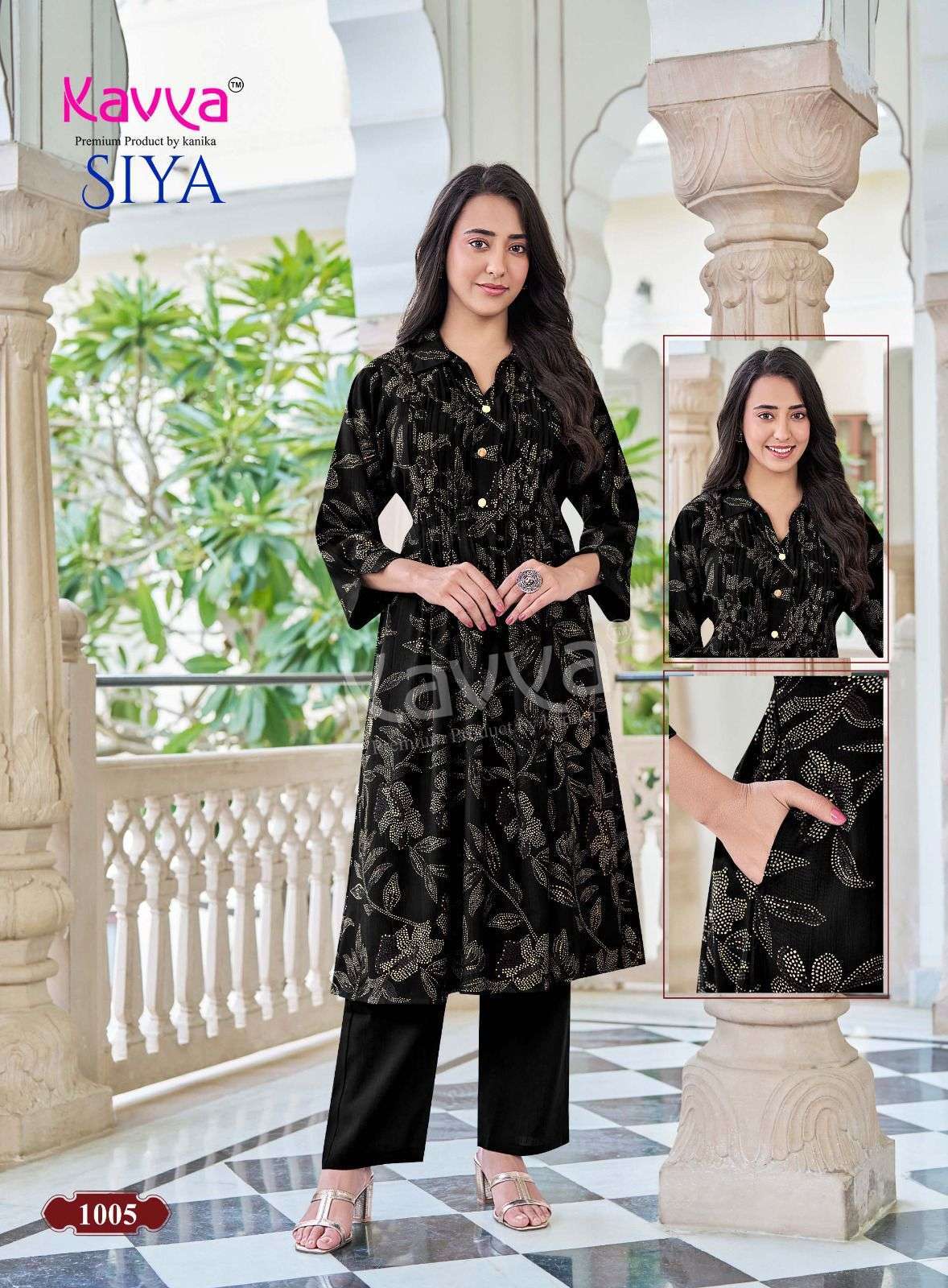 Kavya Suits Siya Vol 1 Vertican Kurti Pant Set - Amrah Wholesale