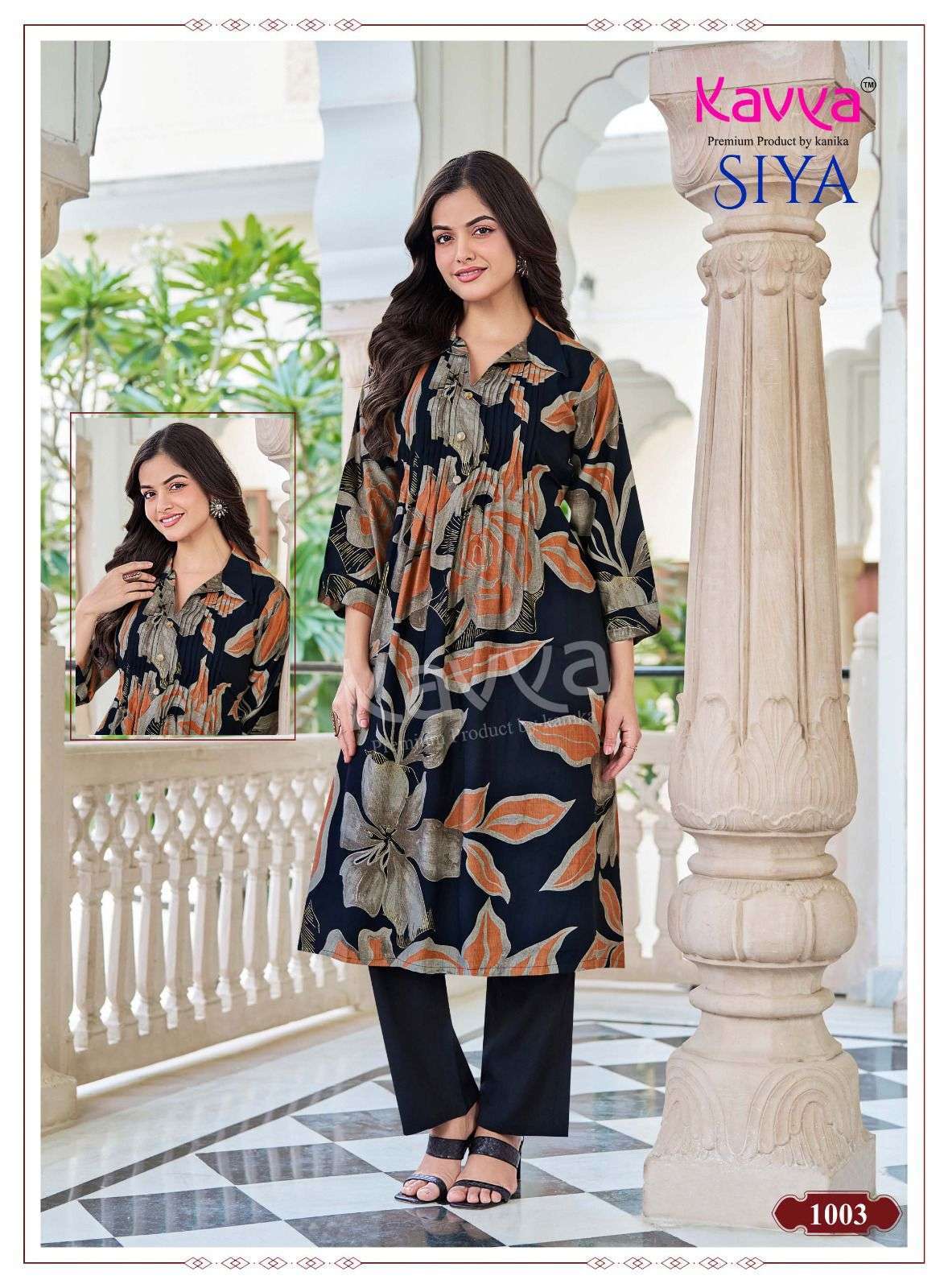 Kavya Suits Siya Vol 1 Vertican Kurti Pant Set - Amrah Wholesale
