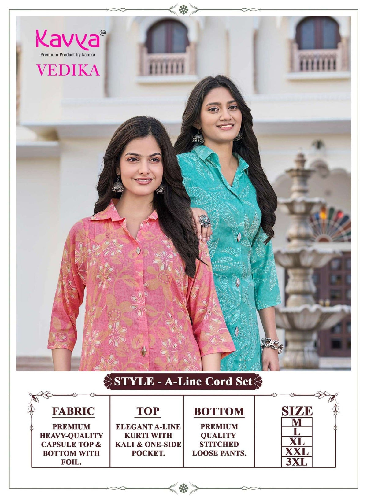 Kavya Vedika Vol 6 Premium A Line Cord Set - Amrah Wholesale
