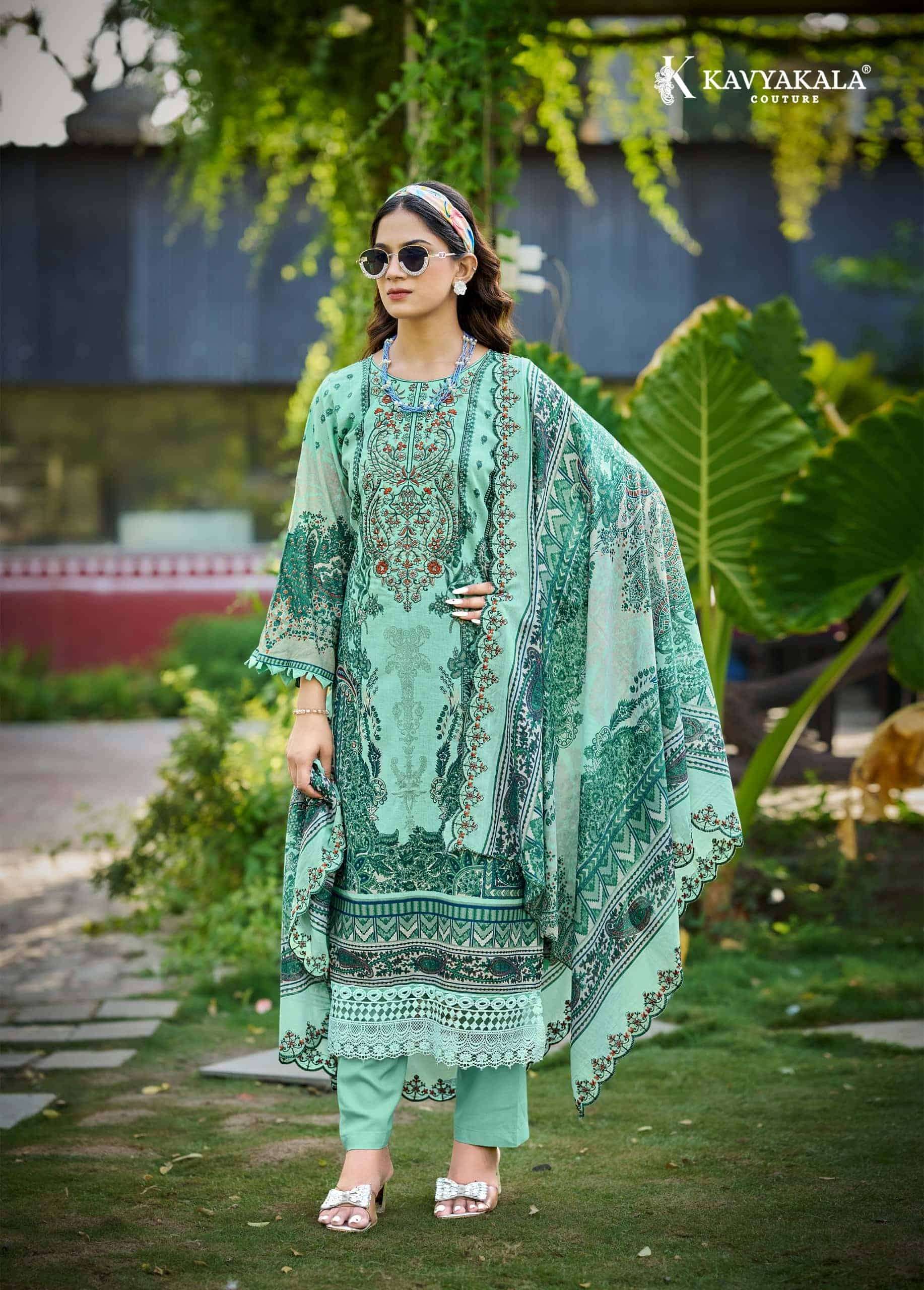 Kavyakala Anarkali Vol 25 Lawn Cotton Dress Material