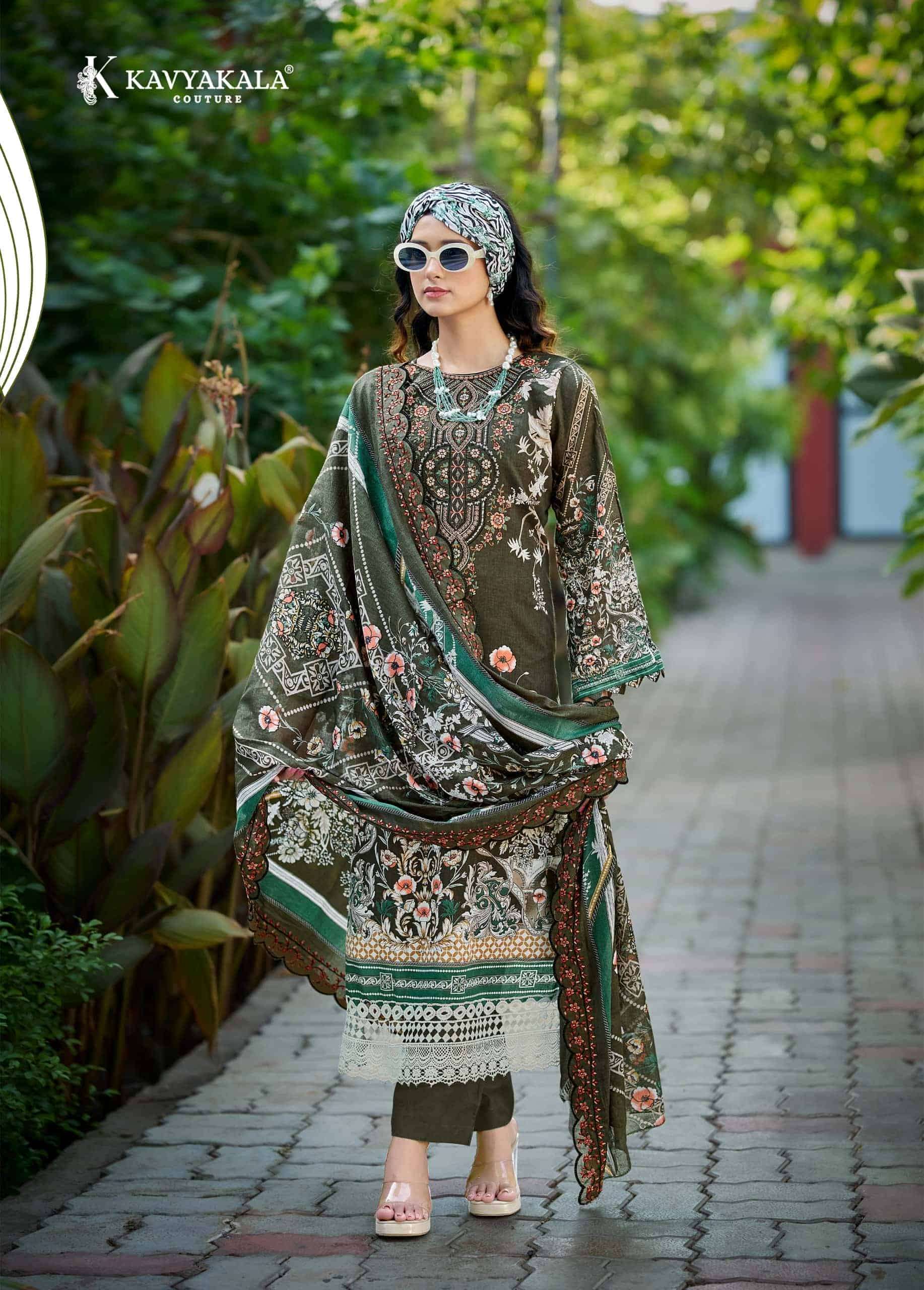 Kavyakala Anarkali Vol 25 Lawn Cotton Dress Material