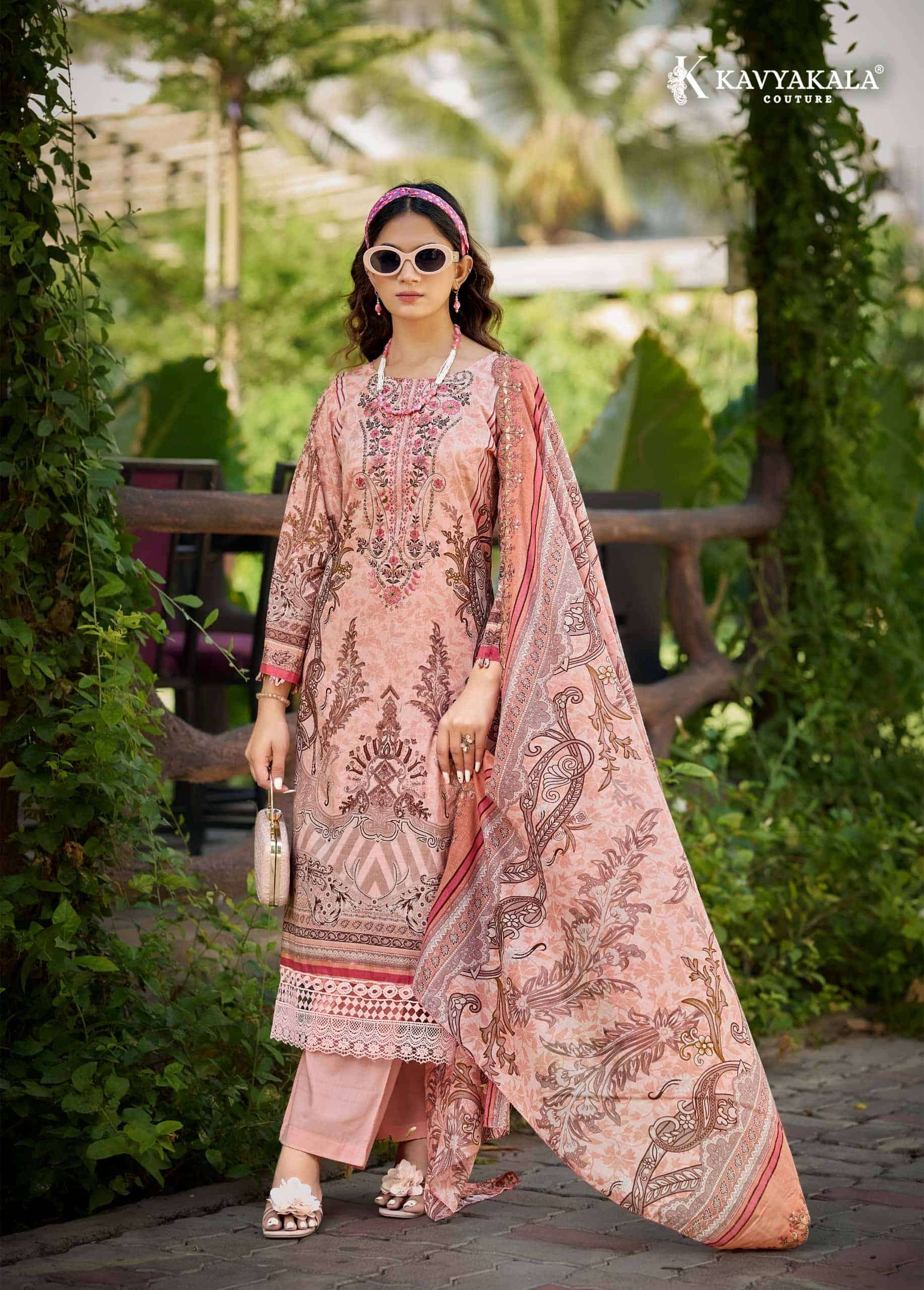 Kavyakala Anarkali Vol 25 Lawn Cotton Dress Material