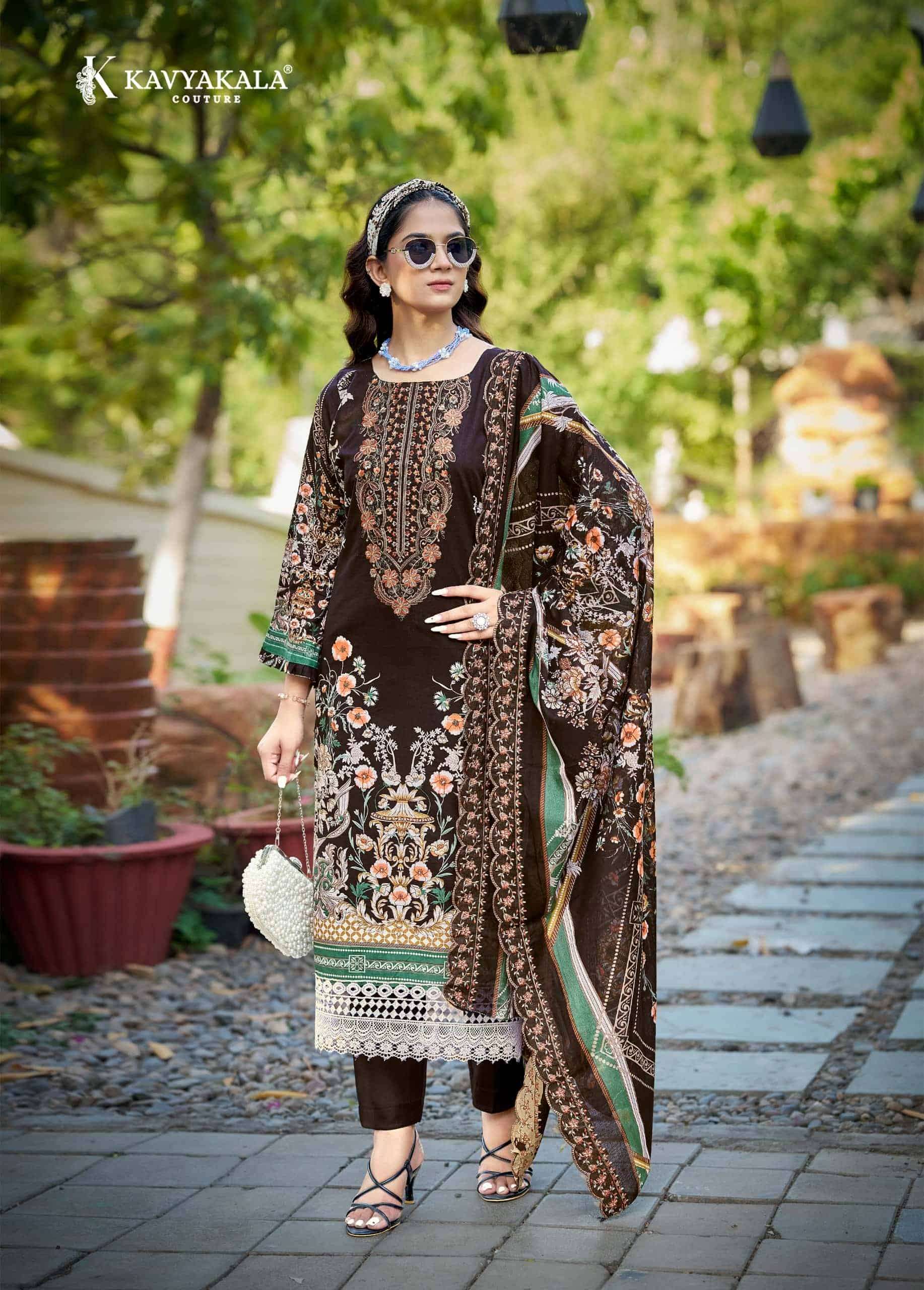 Kavyakala Anarkali Vol 25 Lawn Cotton Dress Material