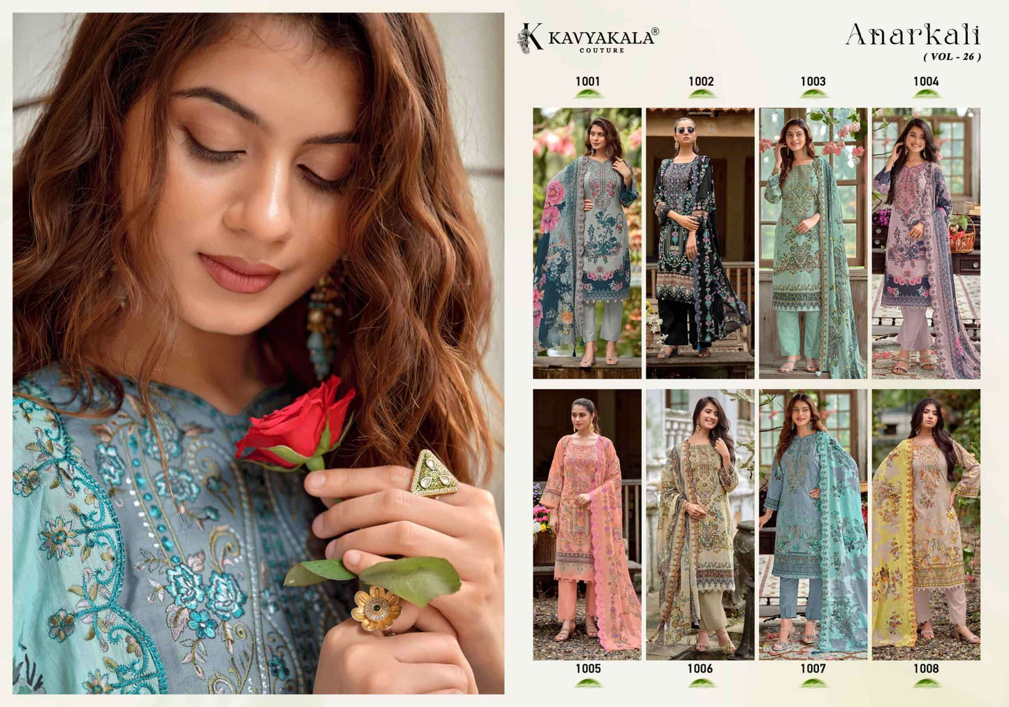 Kavyakala Anarkali Vol 26 Lawn Cotton Dress Material