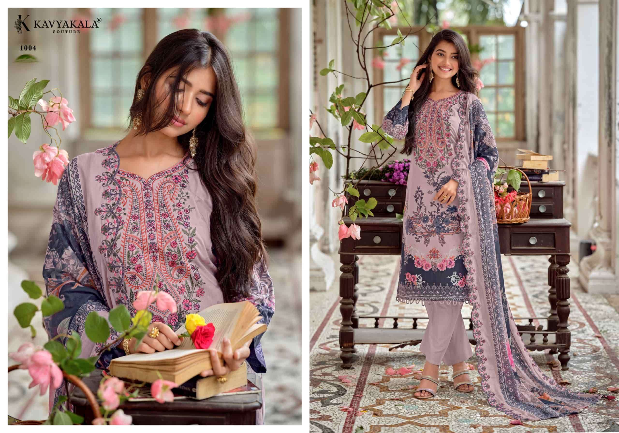 Kavyakala Anarkali Vol 26 Lawn Cotton Dress Material